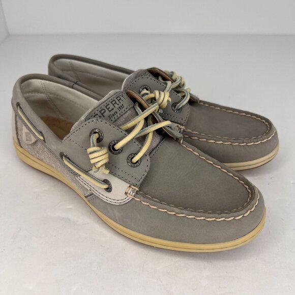 Sperry Womens STS95710 Ivyfish Gray Olive Top-Sider Canvas Size 6 M Boat Shoes - Picture 2 of 9
